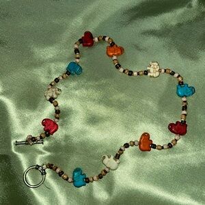 One of a kind handmade elephant necklace.